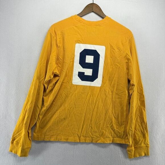 Vintage Abercrombie Fitch Shirt Men's Large Yellow Boxy Big Graphic y2k Muscle - Picture 1 of 8
